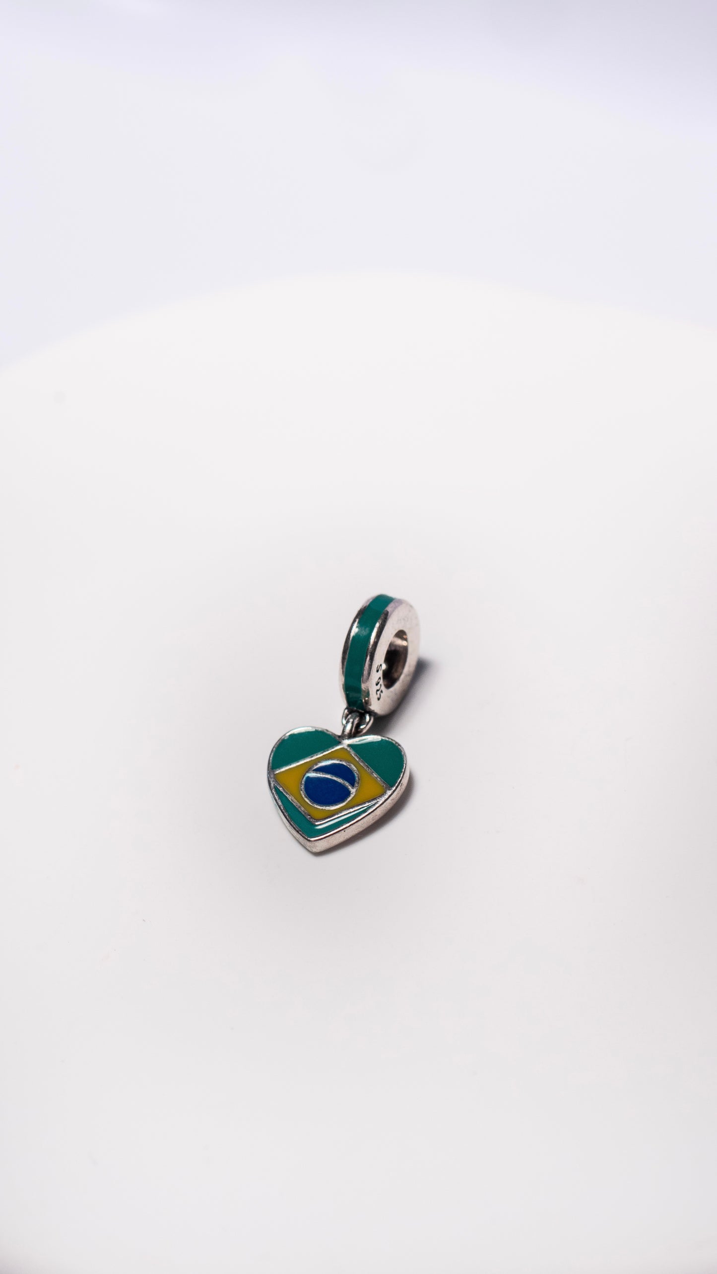 Brazil Heart Charm
