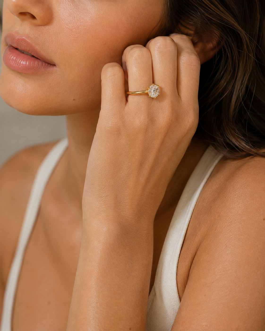 Solitaire Adjustable Ring