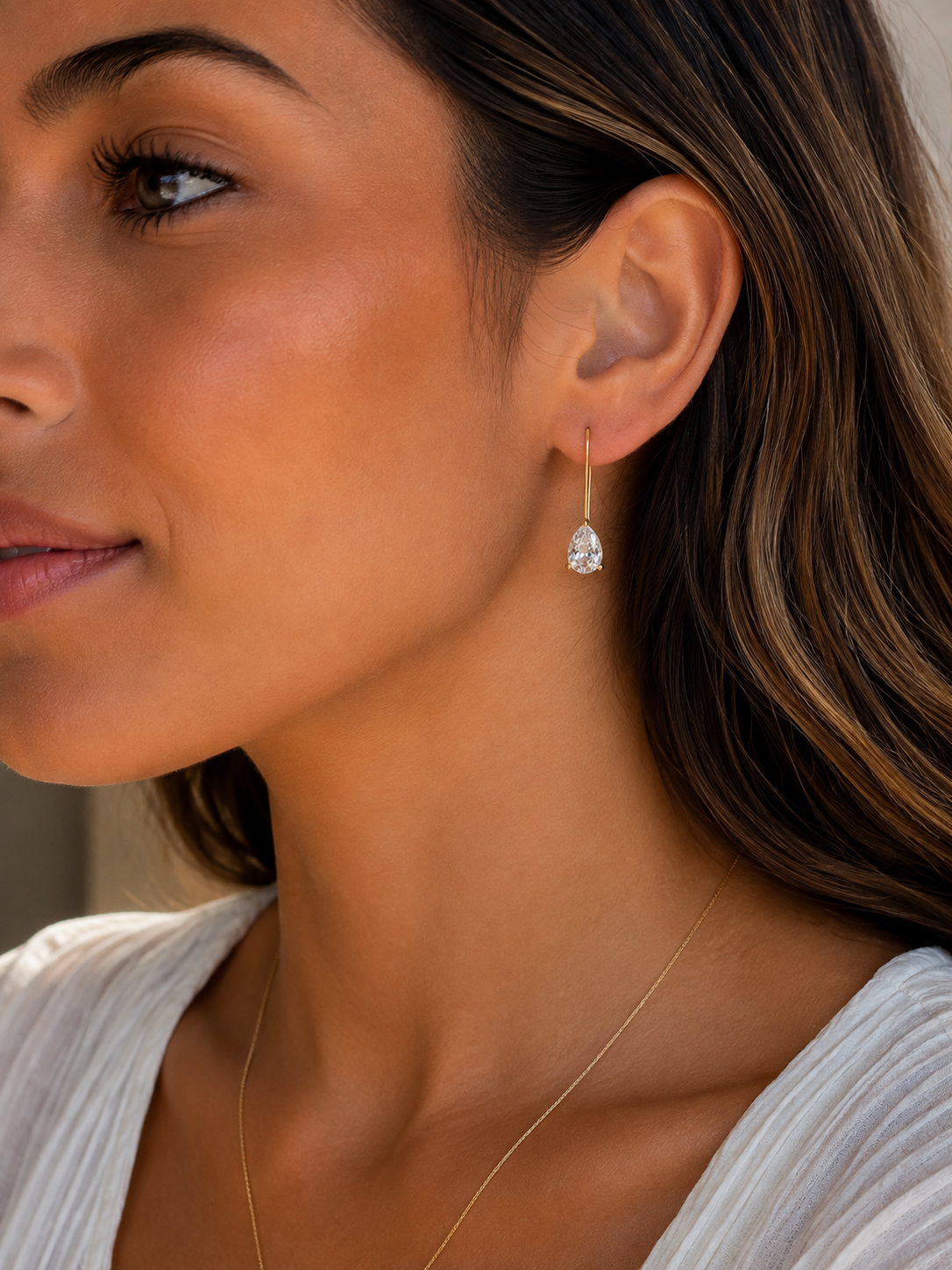 Lumiere Teardrop Wire Earrings