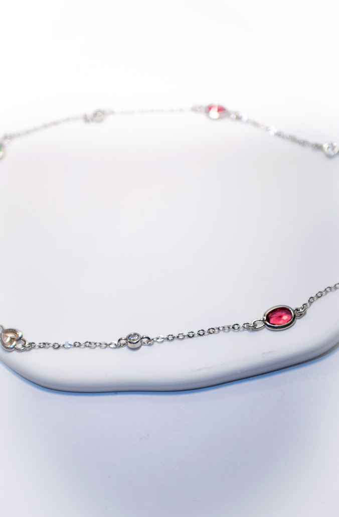 Iridescent Gem Necklace & Bracelet Set