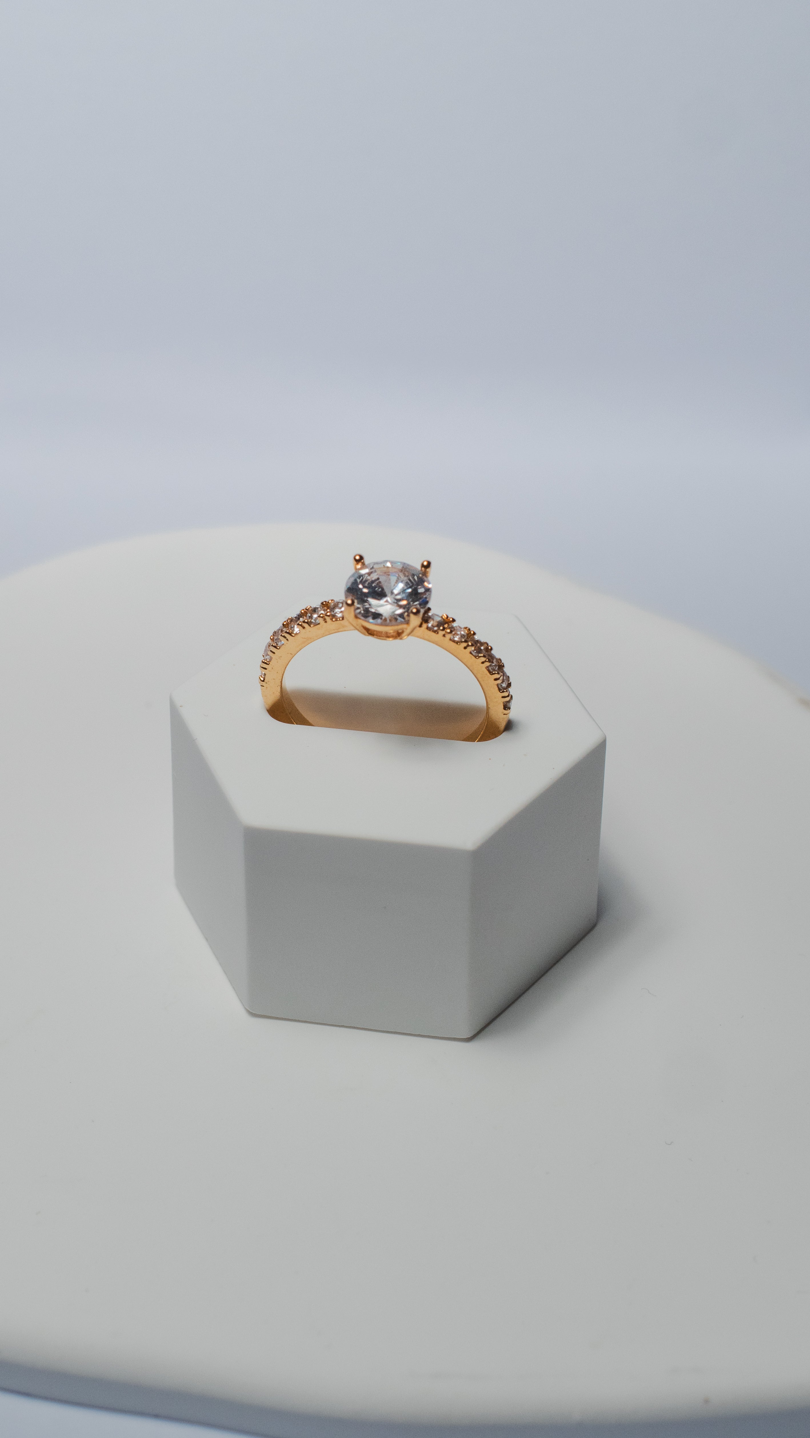 Radiant Solitaire Pavé Ring