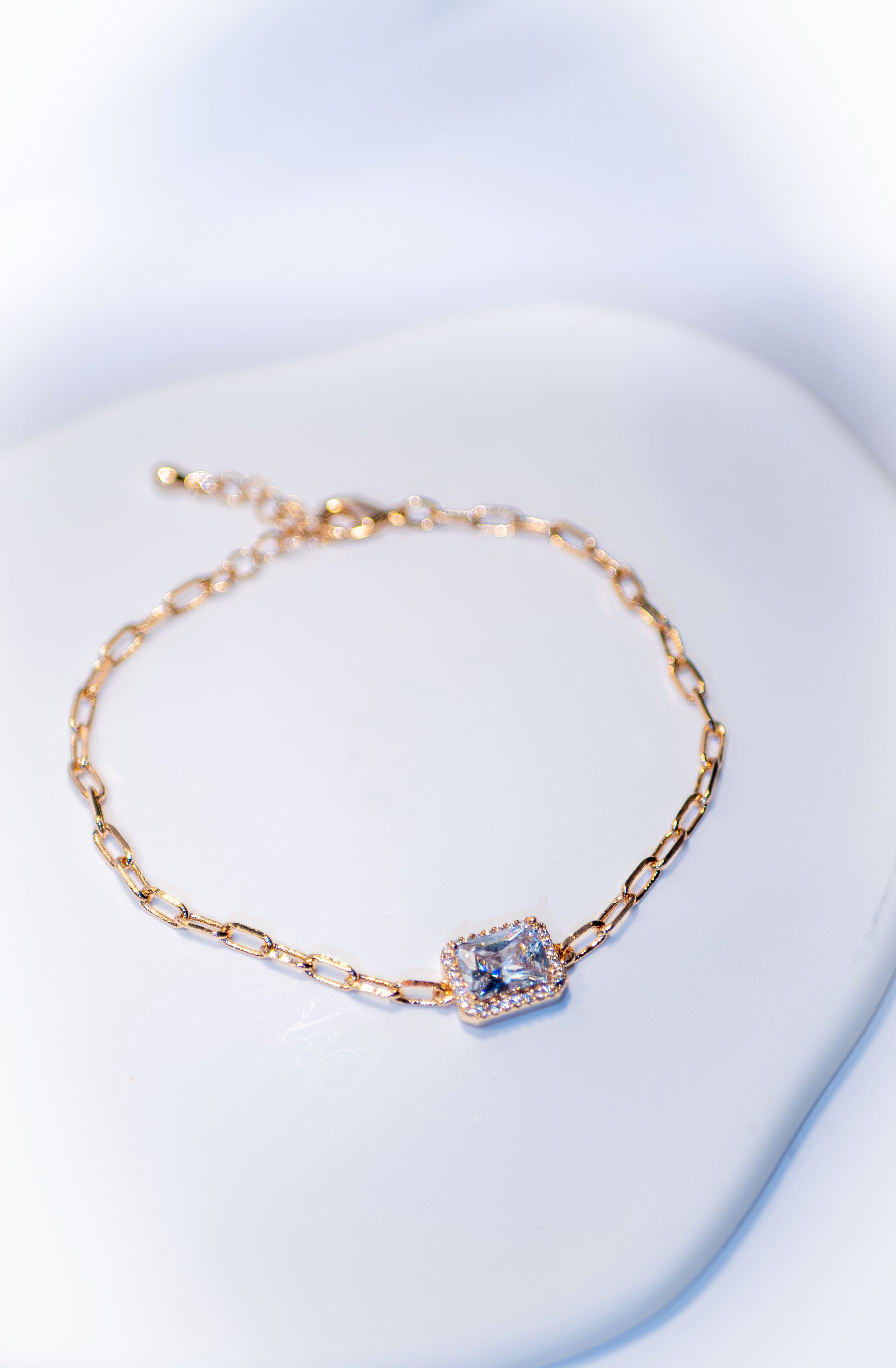 Gemstone Halo Bracelet