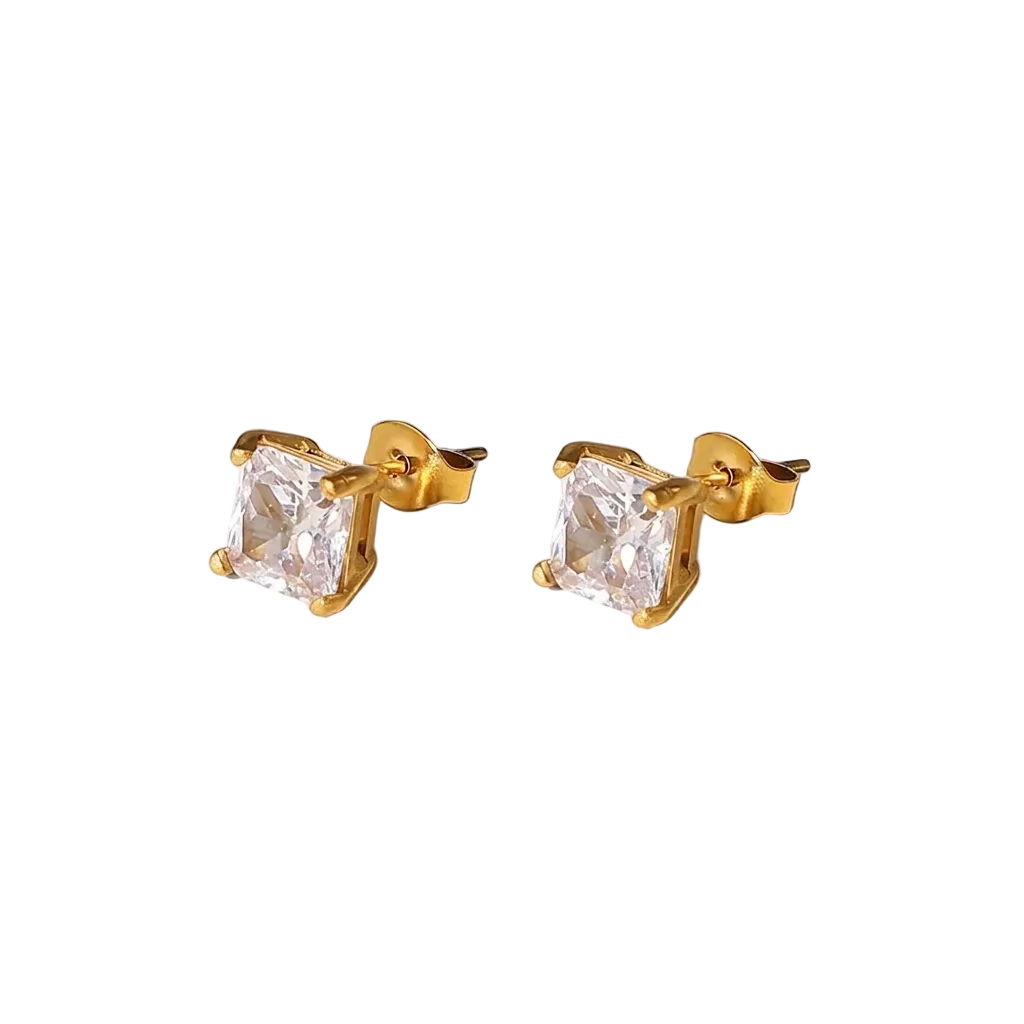 Solitaire Radiant Studs