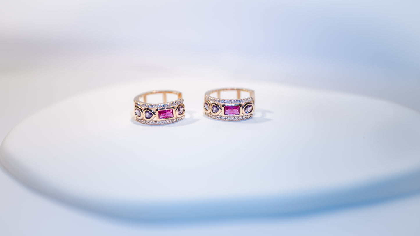 Radiant Geometric Hoops