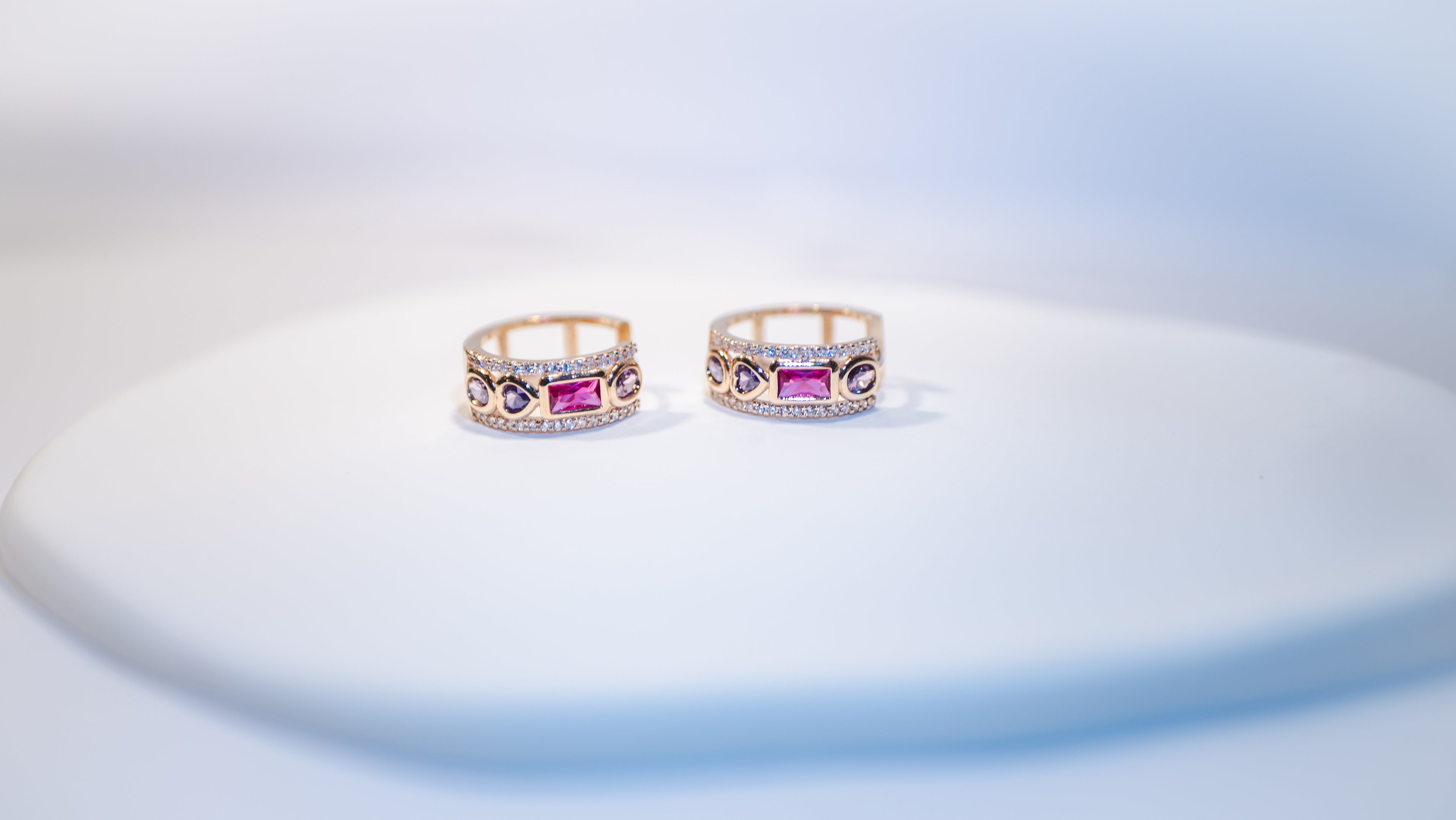 Radiant Geometric Hoops