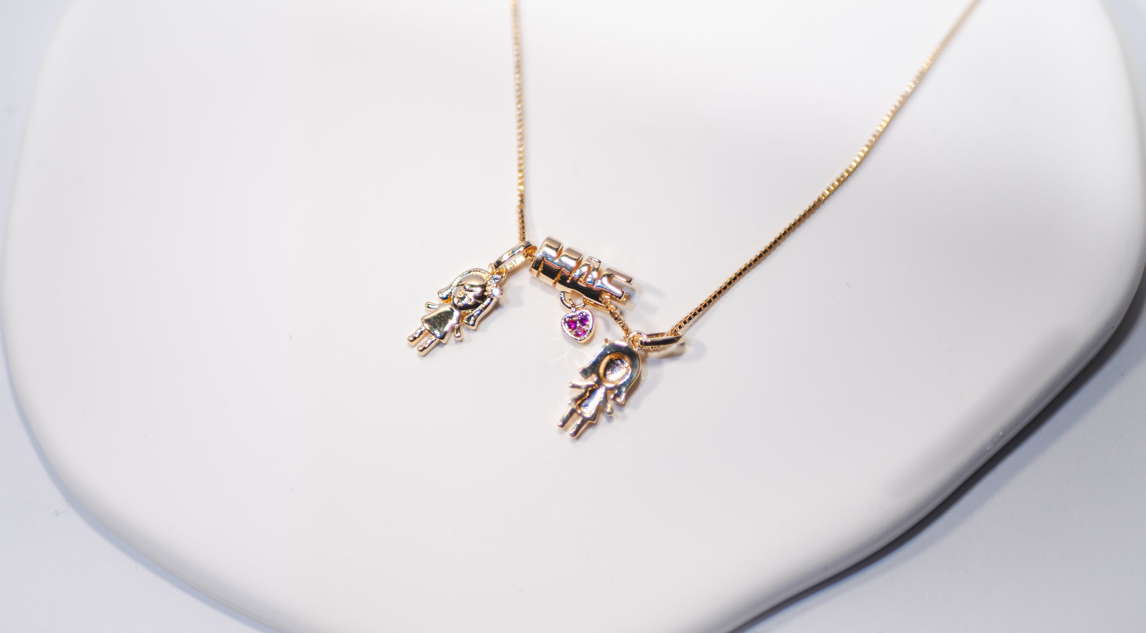 Twin Love Charm Necklace