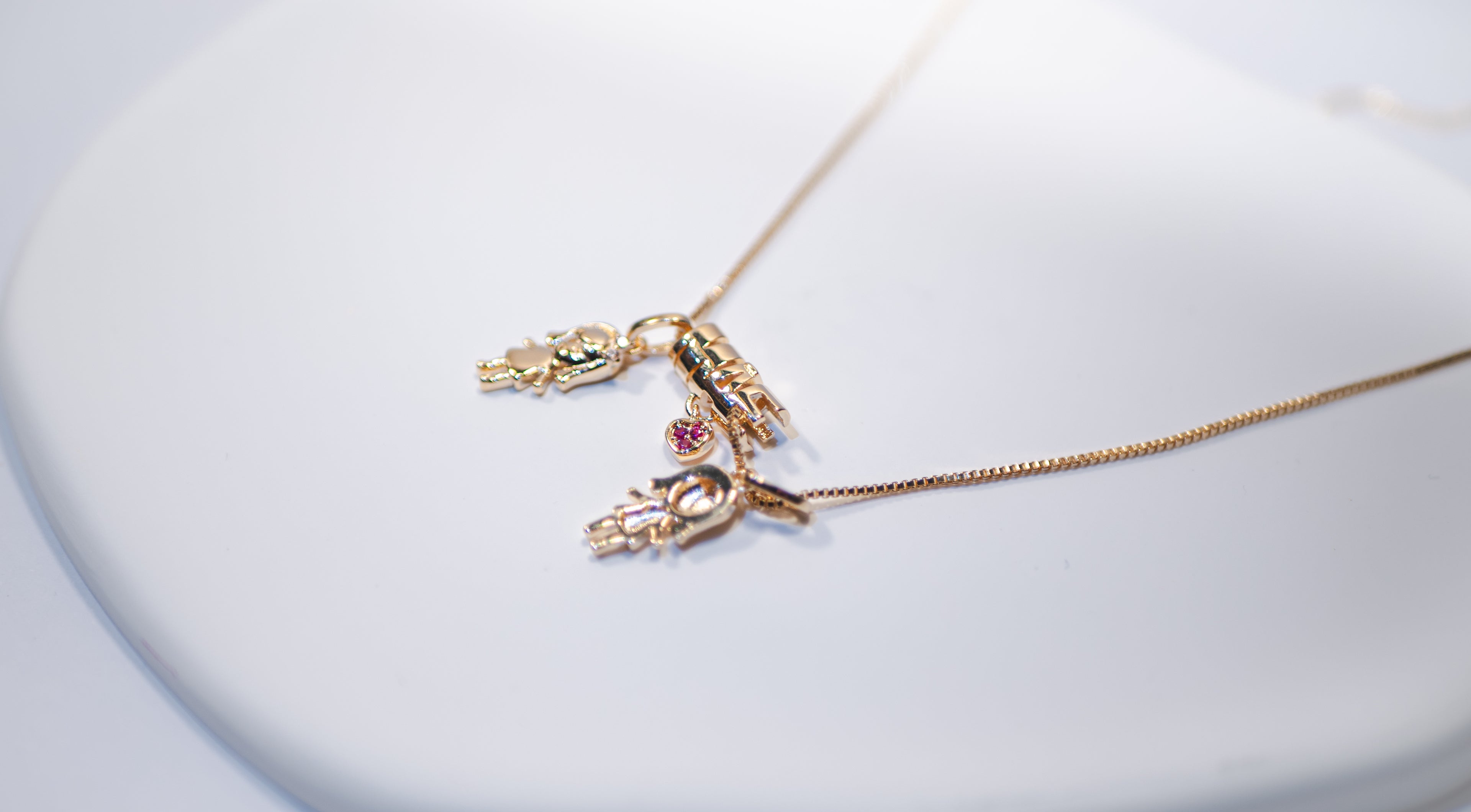 Twin Love Charm Necklace