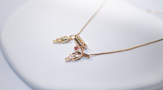 Twin Love Charm Necklace
