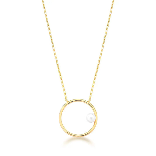 Halo Pearl Pendant Necklace