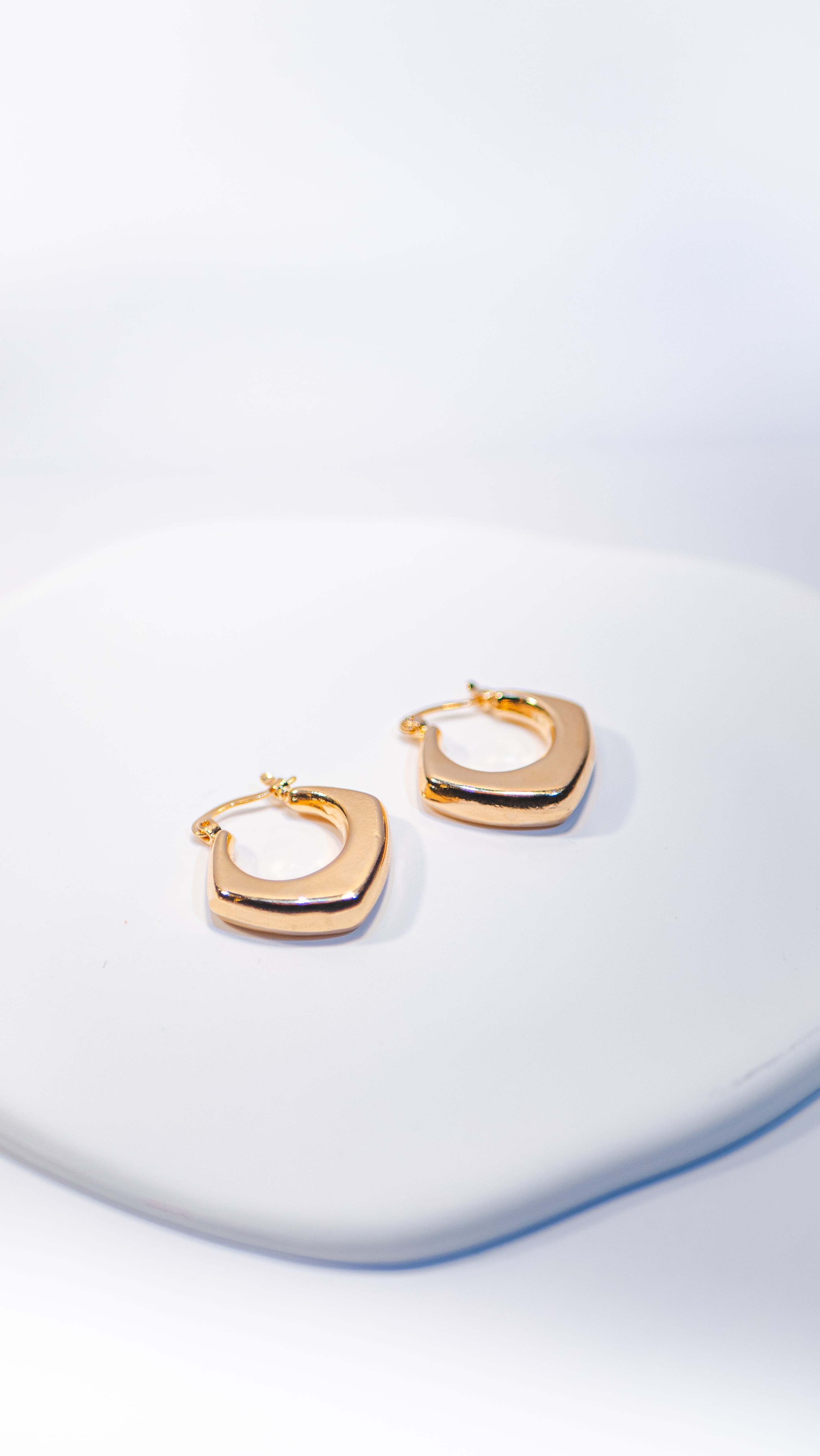 Sculptural Gold Hoops