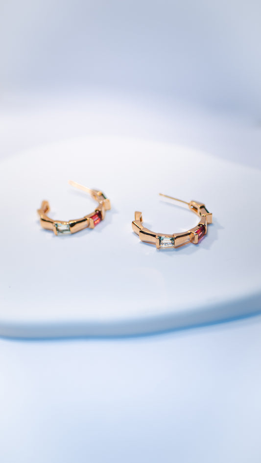 Lumi Stone Hoops