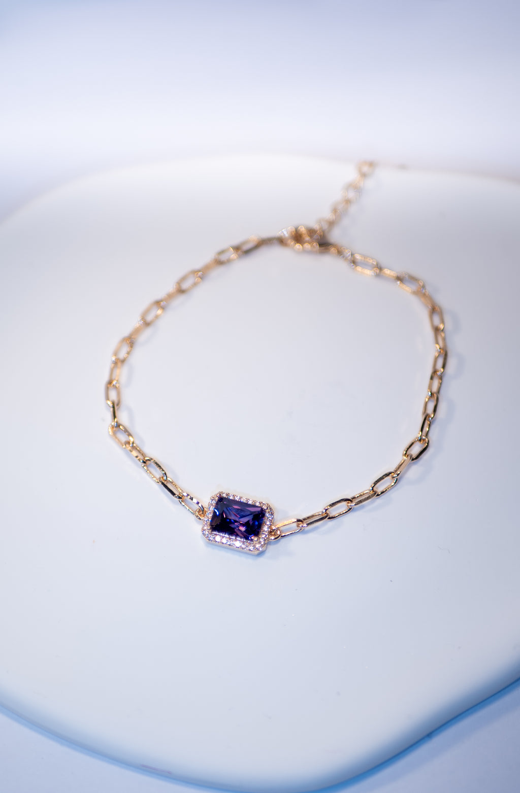 Gemstone Halo Bracelet