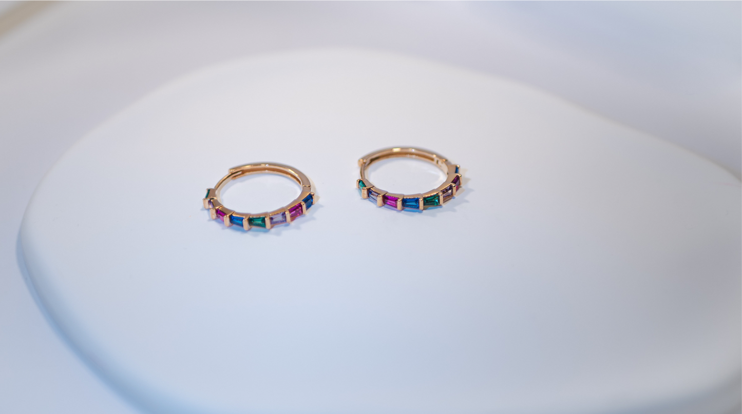 Prisma Huggie Hoops