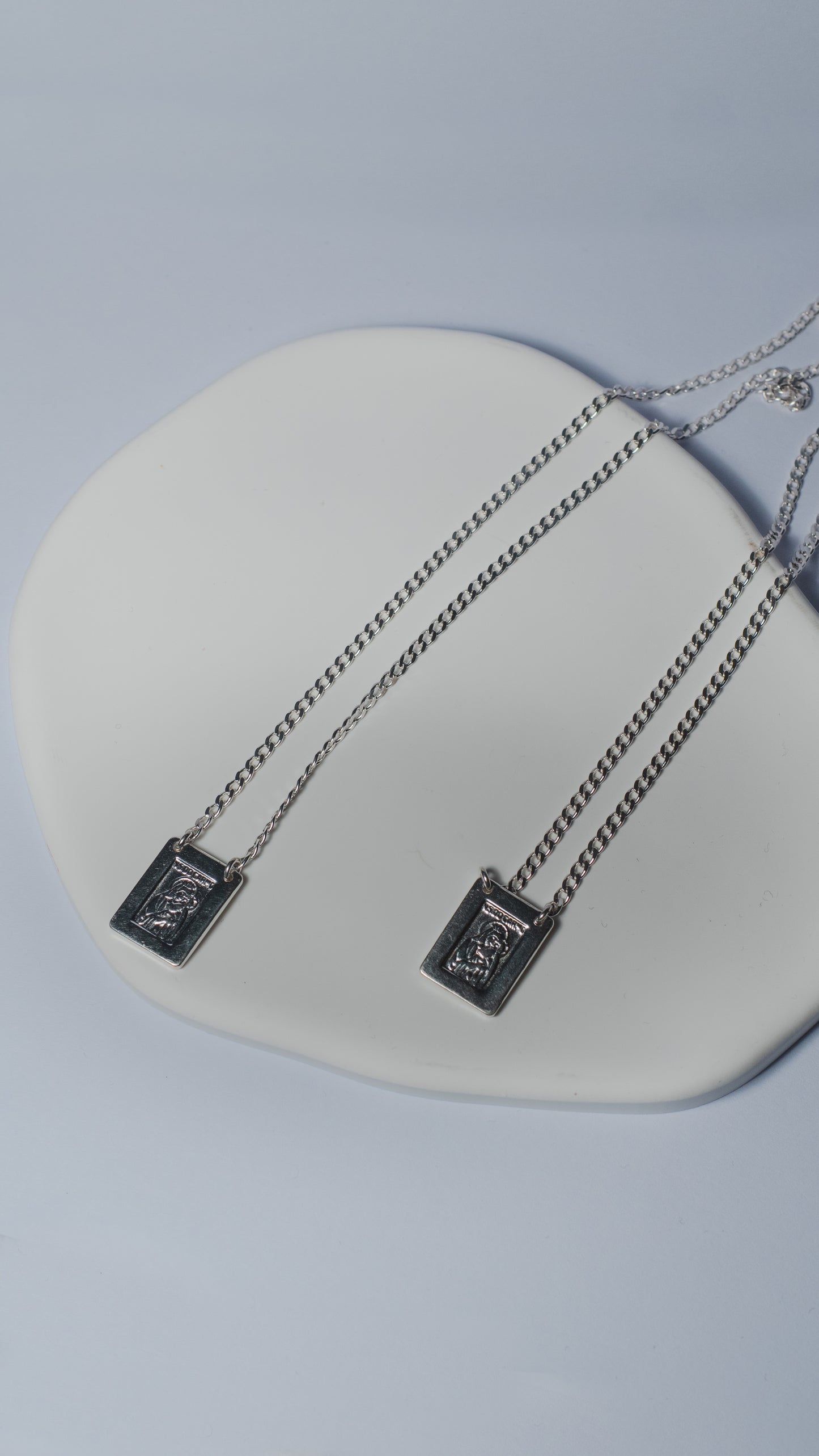 925 Sterling Silver Scapular Necklace