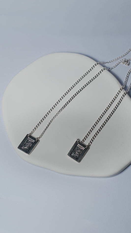 925 Sterling Silver Scapular Necklace