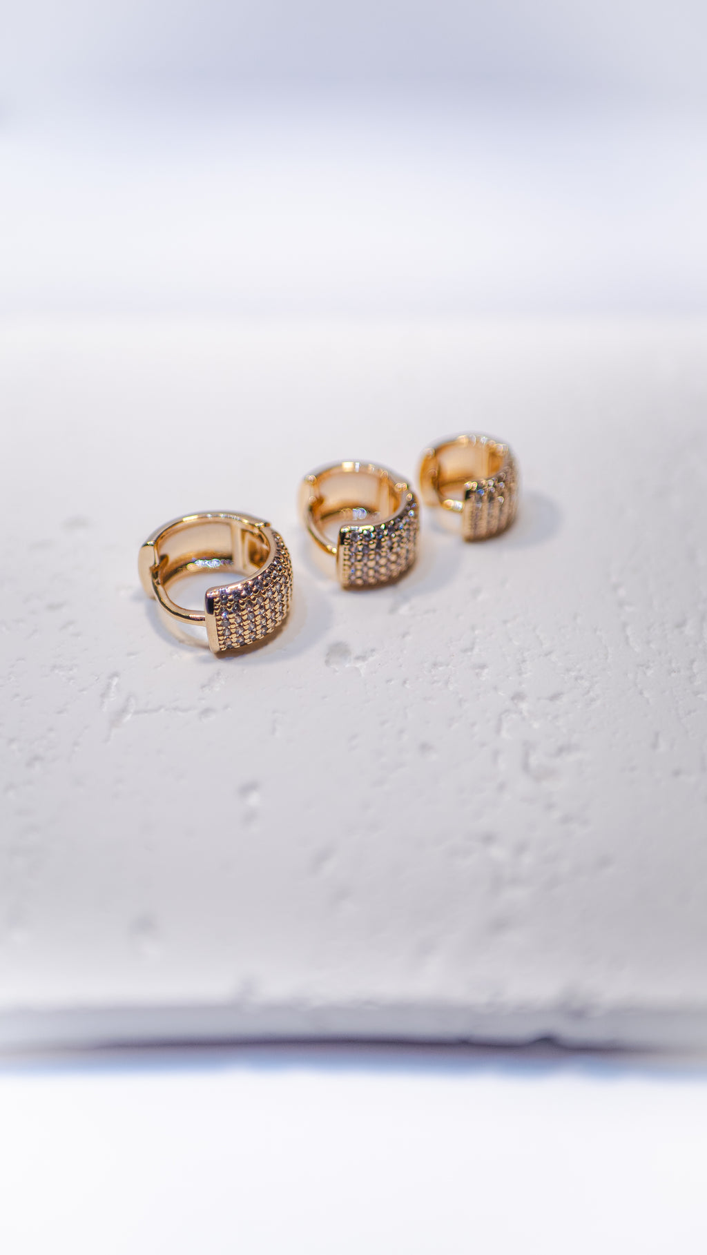 Radiance Pavé Trio Hoops