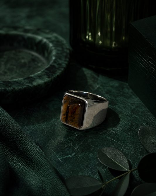 Tiger’s Eye Signet Ring