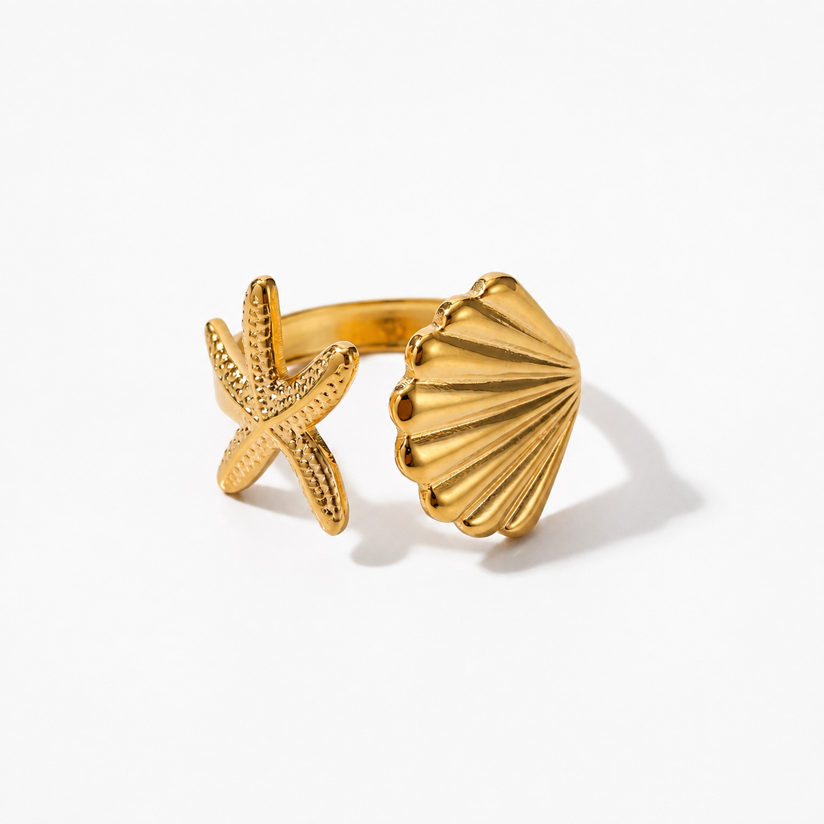 Tide & Star Adjustable Ring