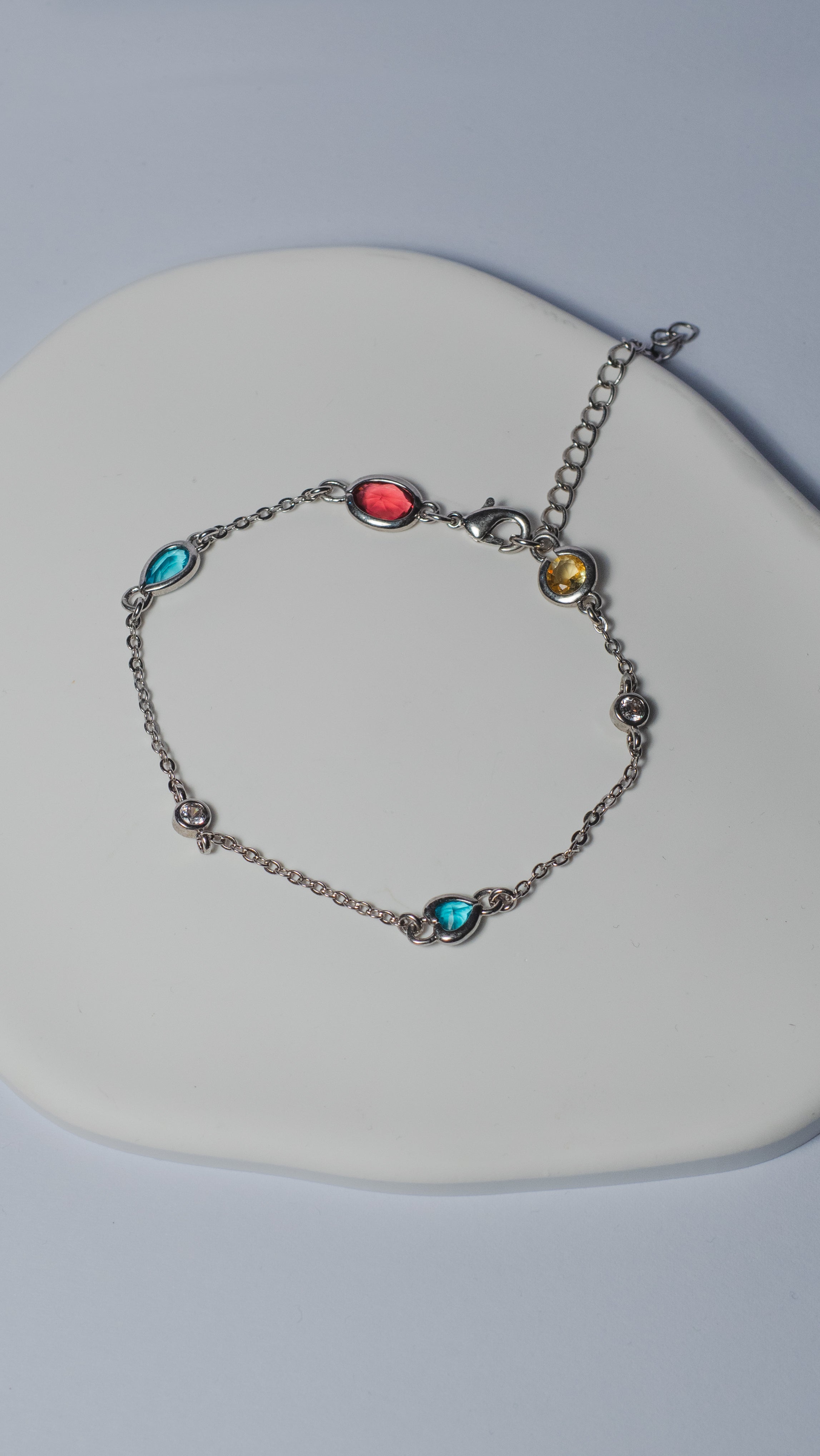Iridescent Gem Necklace & Bracelet Set