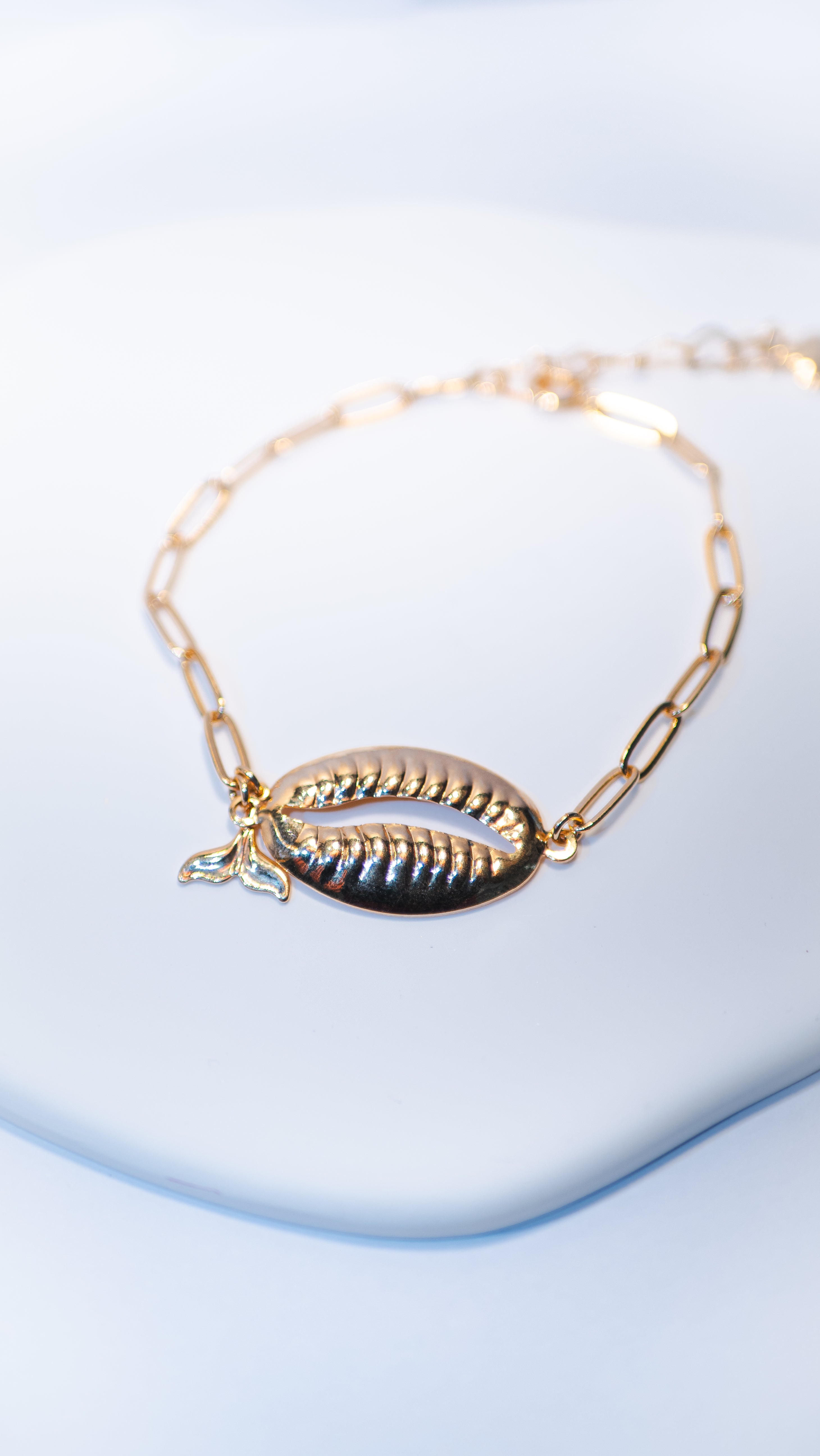 Golden Tide Cowrie Bracelet