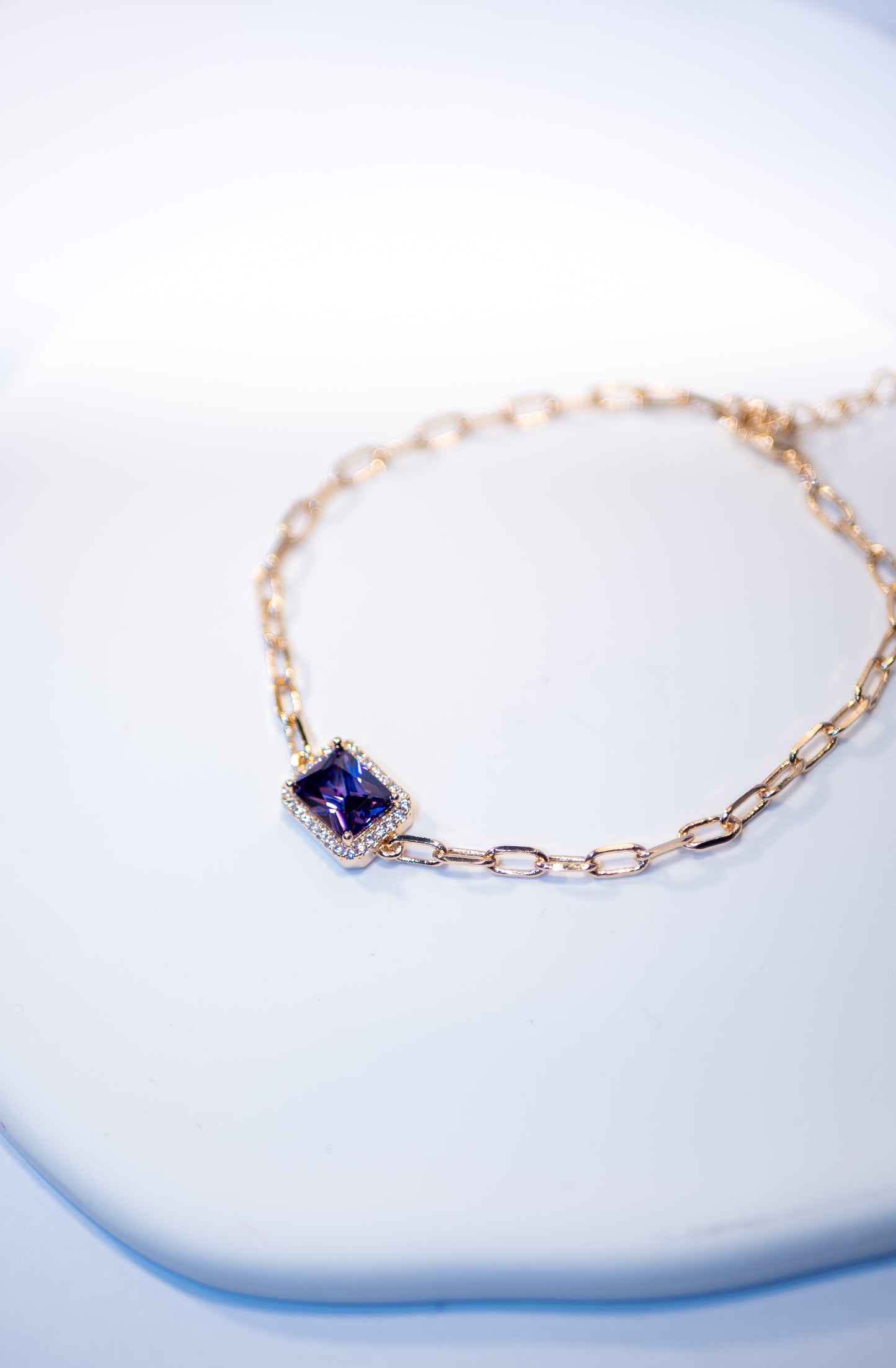 Gemstone Halo Bracelet