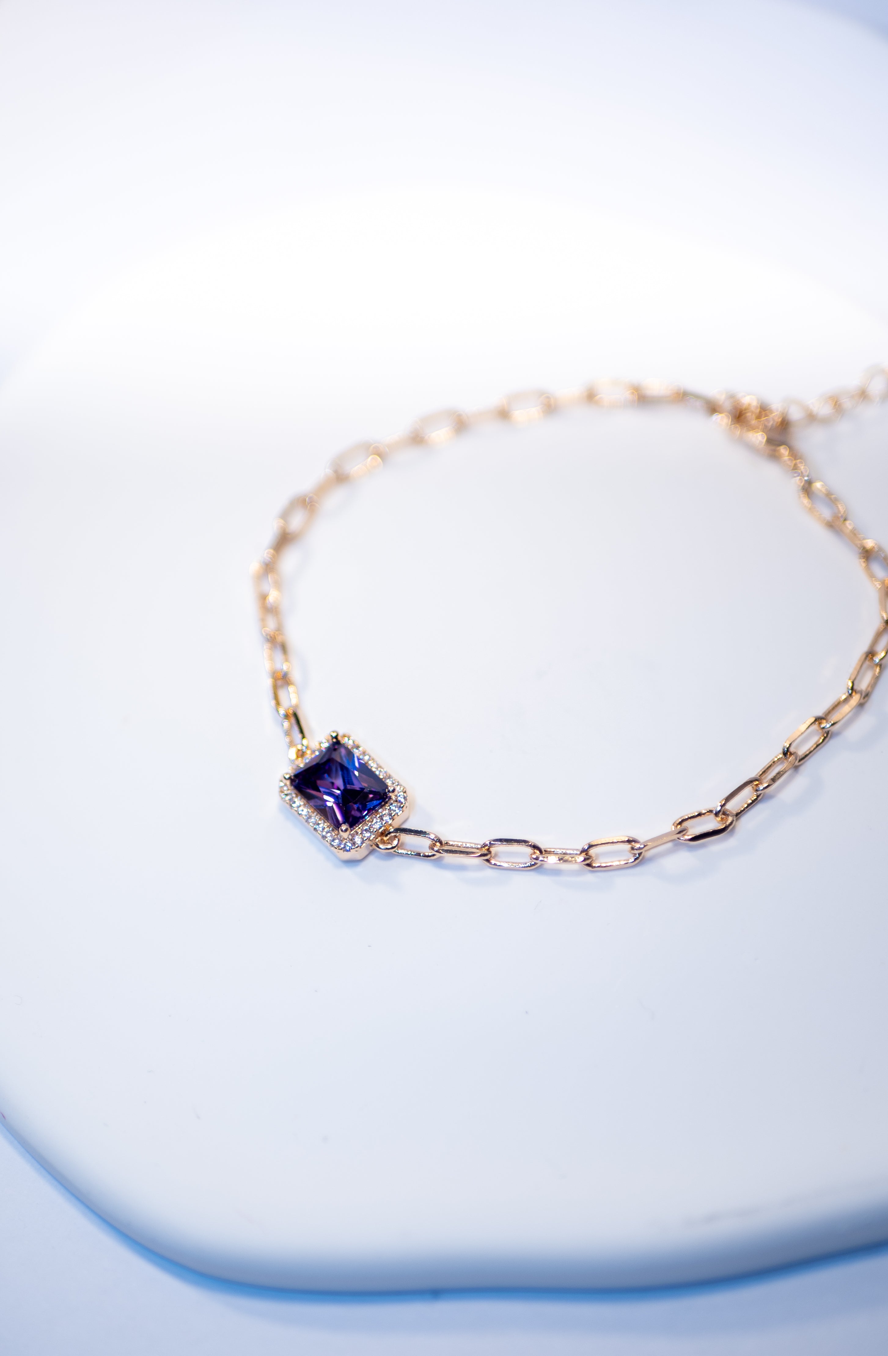 Gemstone Halo Bracelet