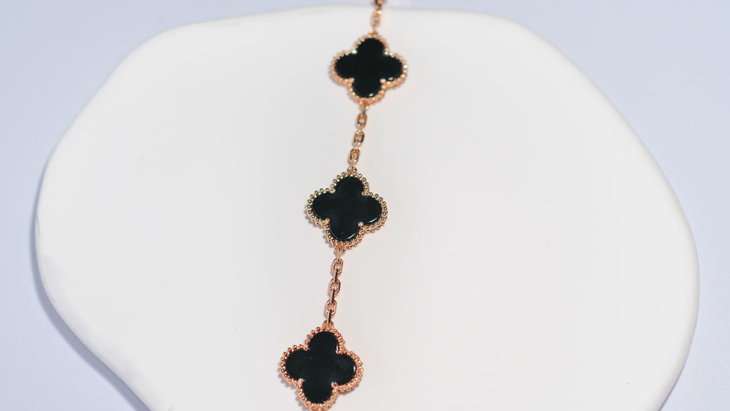 Midnight Clover Bracelet