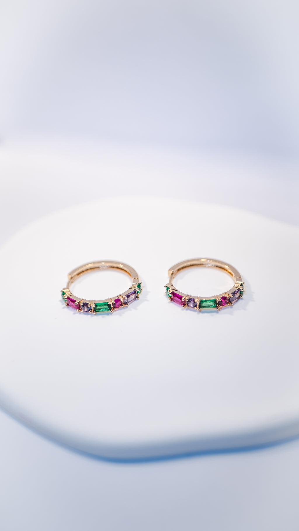 Aurora Gem Hoops