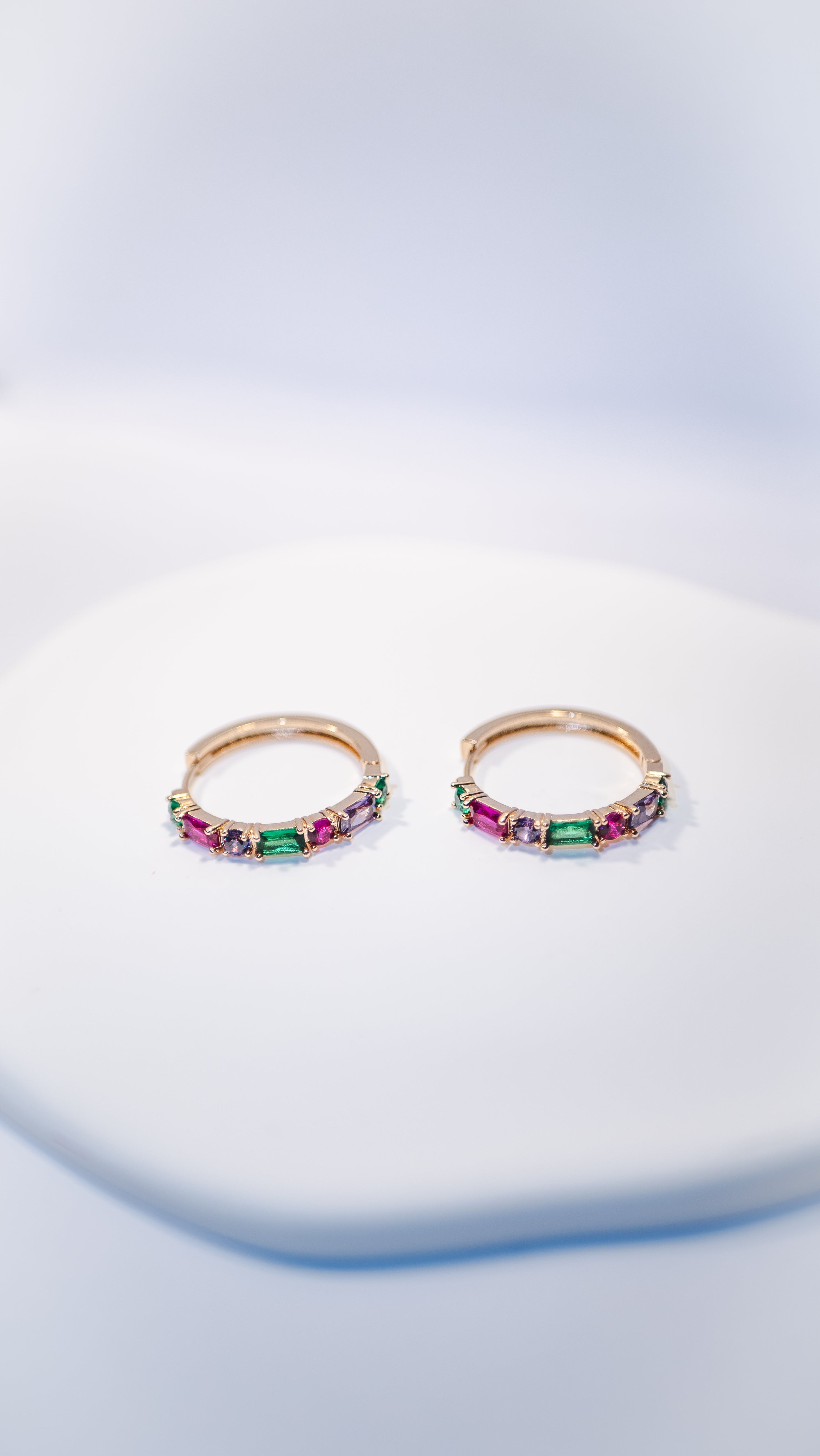 Aurora Gem Hoops