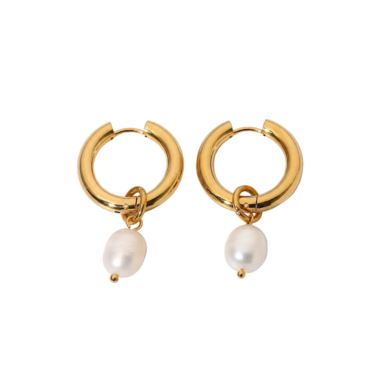 Coastal Pearl Hoops