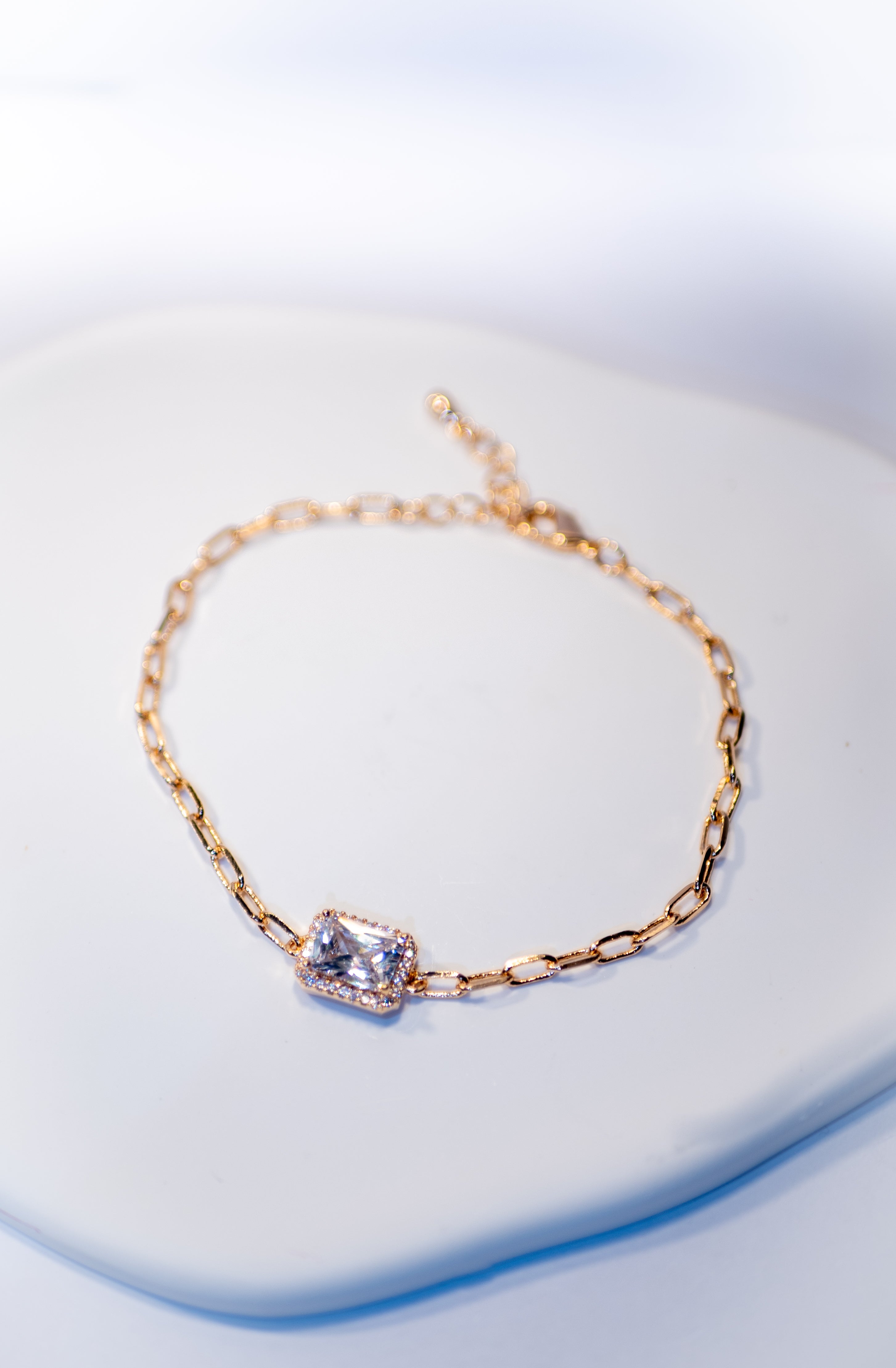 Gemstone Halo Bracelet