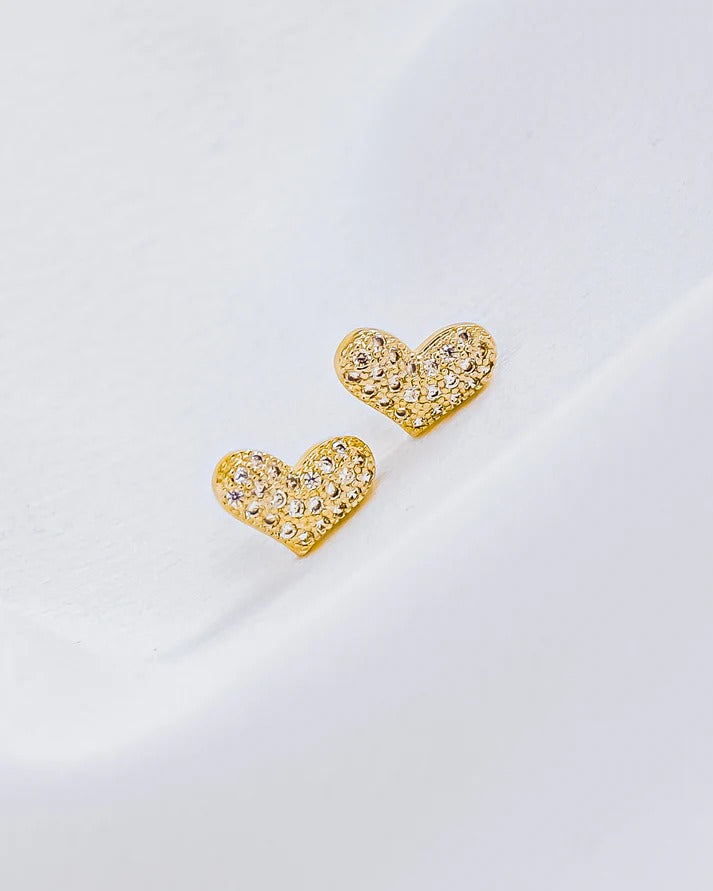 Love Heart Zirconia Earings