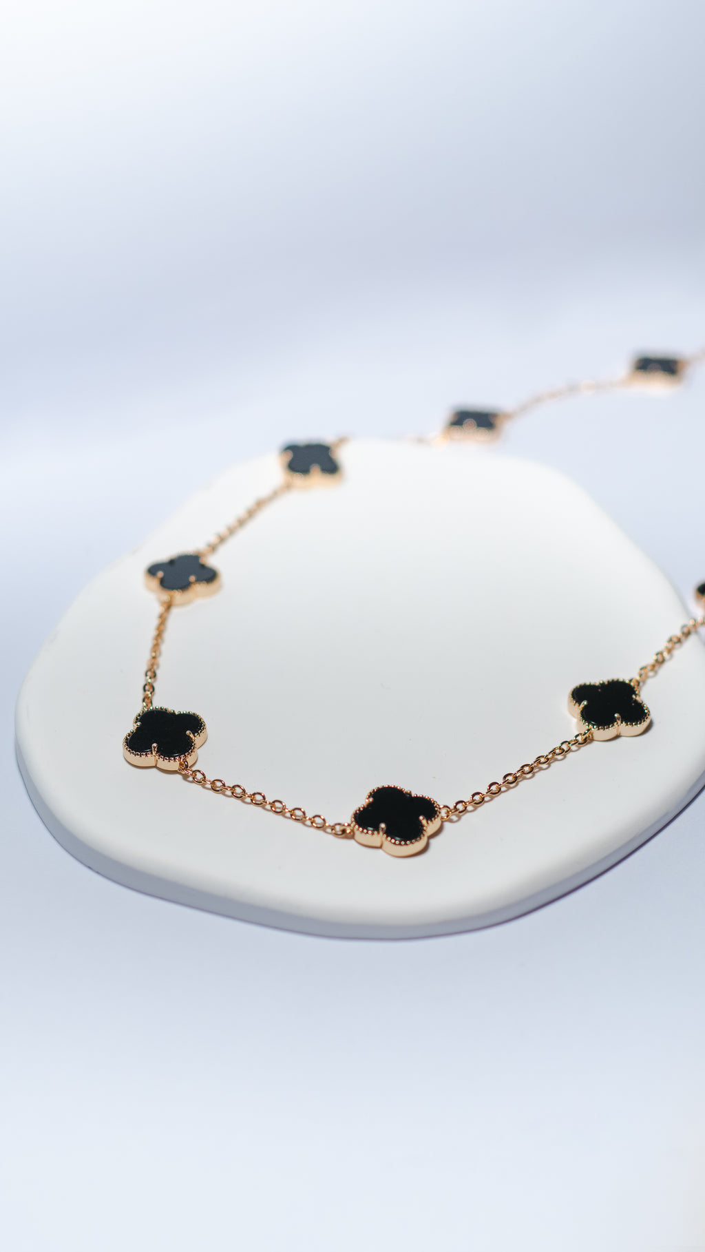 Midnight Clover Necklace