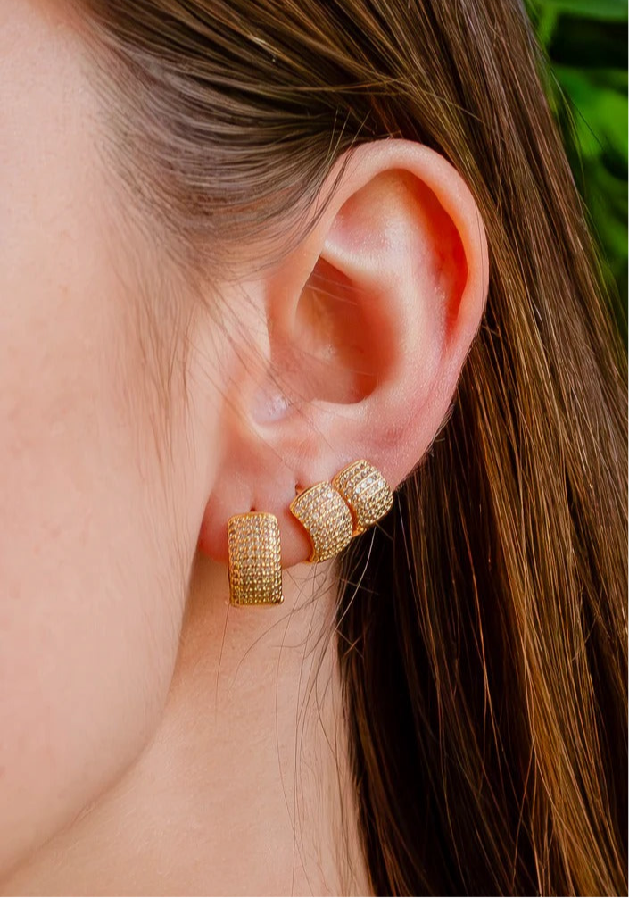 Radiance Pavé Trio Hoops