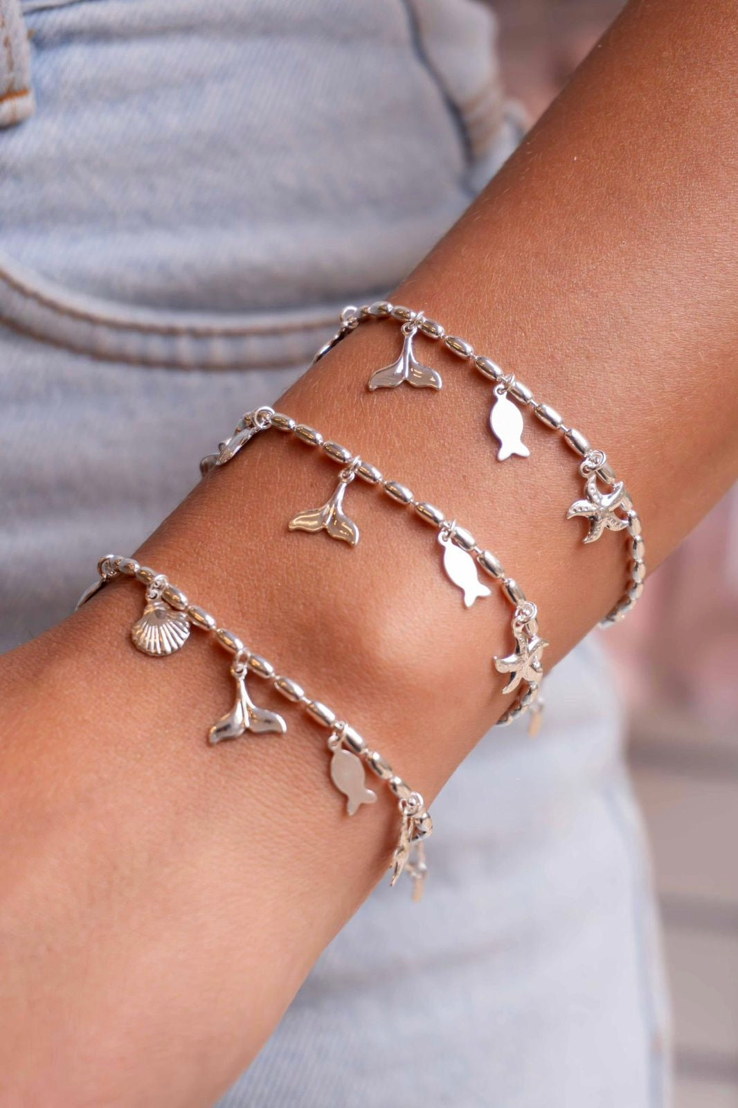 Ocean Charms Bracelet Silver
