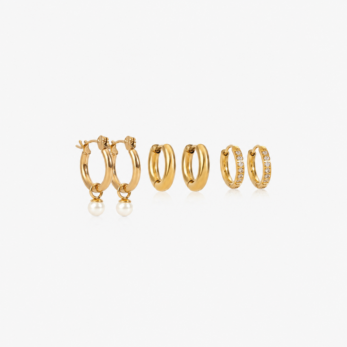 Coastal Pearl Earrings Set