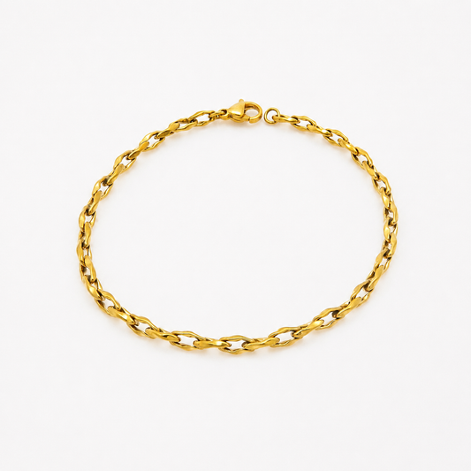 Twisted Wave Link Bracelet