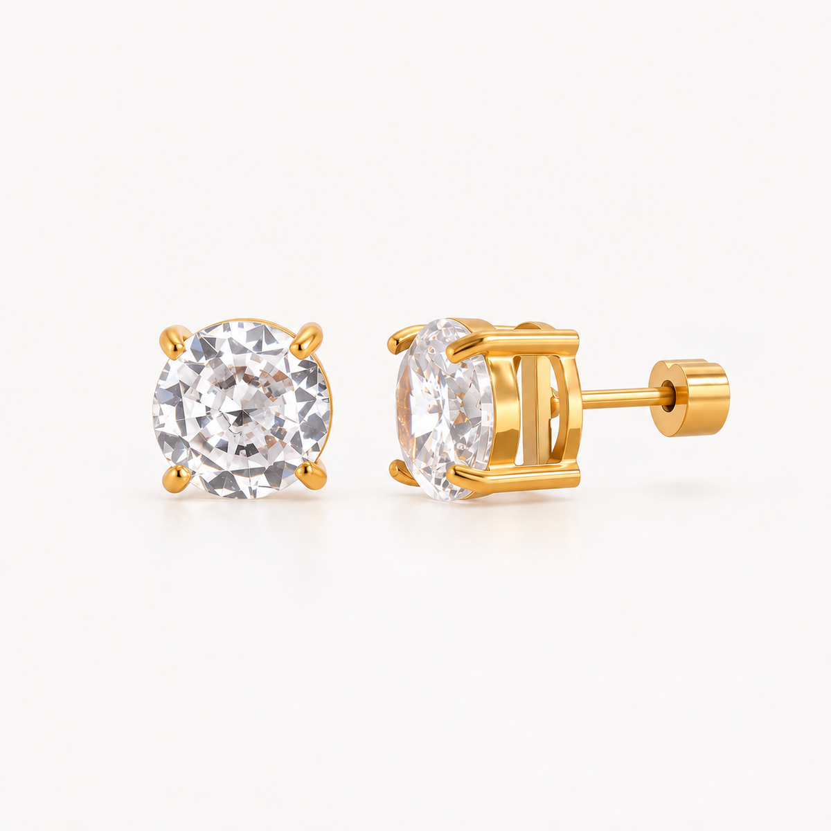 Solitaire Round Studs