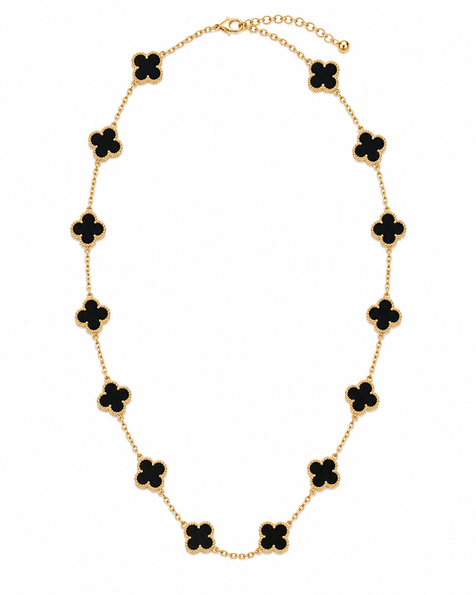 Midnight Clover Necklace
