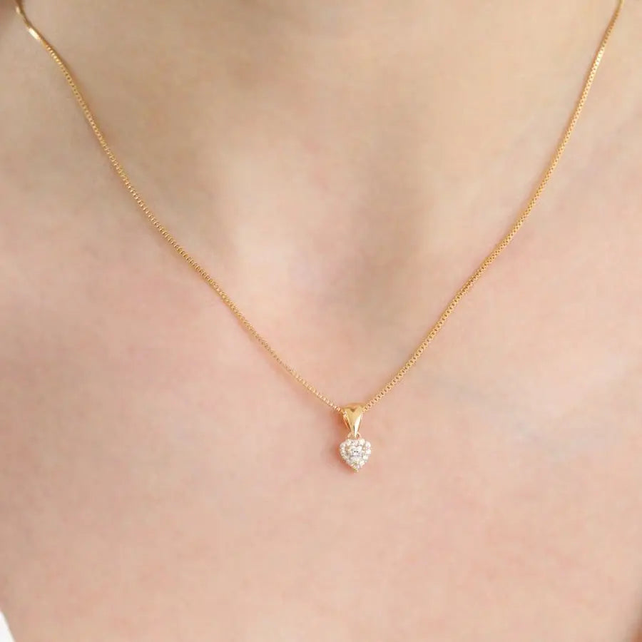 Luxe Heart Halo Necklace